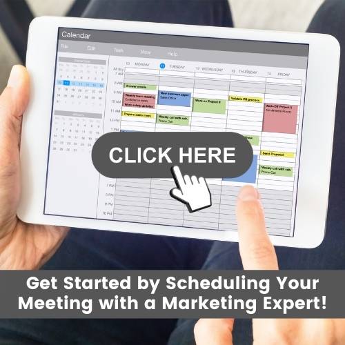 Marketing consultation booking calendar on iPad